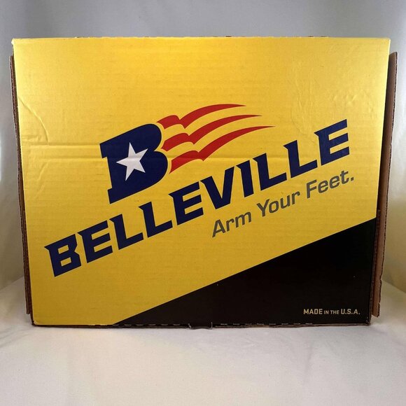 BELLEVILLE MILITARY BOOTS SIZE 10 W  HOT WEATHER/STEEL TOE/SAGE..LEATHER/NYLON - Picture 4 of 5